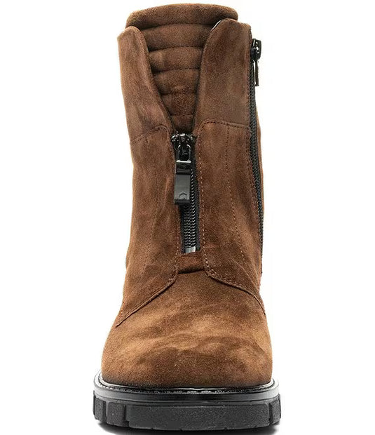 Ara Women's Deon| Dover Lug Sole Front & Inside Zip Boot Brown Ara Women's Deon| Dover Lug Sole Front & Inside Zip Boot Brown