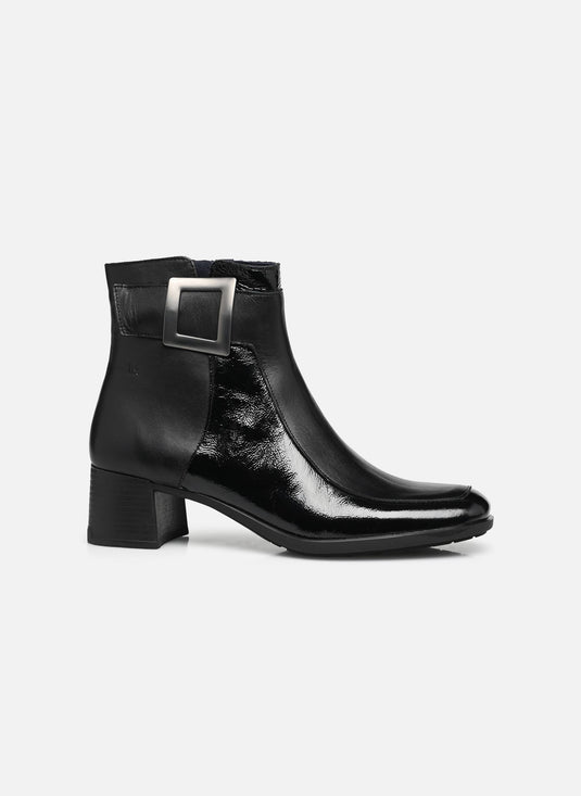 DORKING BY FLUCHOS IKIA WOMENS HEELED ANKLE BOOT BLACK DORKING BY FLUCHOS IKIA WOMENS HEELED ANKLE BOOT BLACK