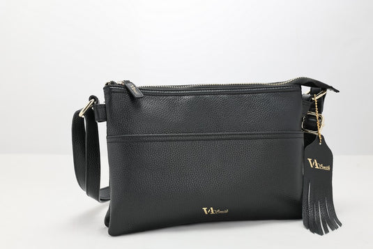 VA Smith Michelle Leather Cross Body Bag Black Leather VA Smith Michelle Leather Cross Body Bag Black Leather
