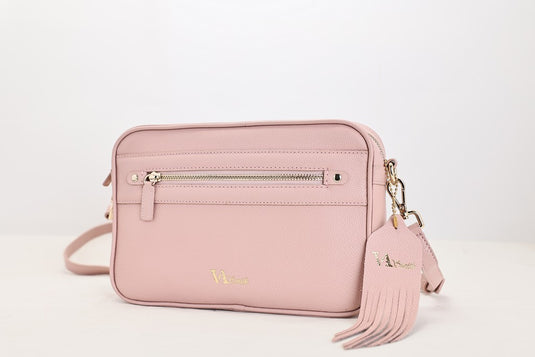 VA Smith Gabby Leather Cross Body Bag Baby Pink VA Smith Gabby Leather Cross Body Bag Baby Pink