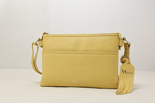VA Smith Michelle Leather Cross Body Bag Mustard VA Smith Michelle Leather Cross Body Bag Mustard