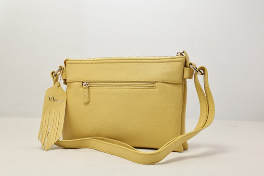 VA Smith Michelle Leather Cross Body Bag Mustard VA Smith Michelle Leather Cross Body Bag Mustard