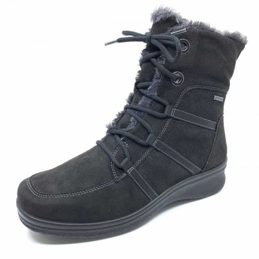 Ara Women's Montreal GORE-TEX® Lace-Up Zip Boot Black Ara Women's Montreal GORE-TEX® Lace-Up Zip Boot Black