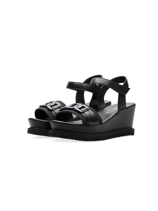 Ara Women's Parma Wedge sandals Black Ara Women's Parma Wedge sandals Black