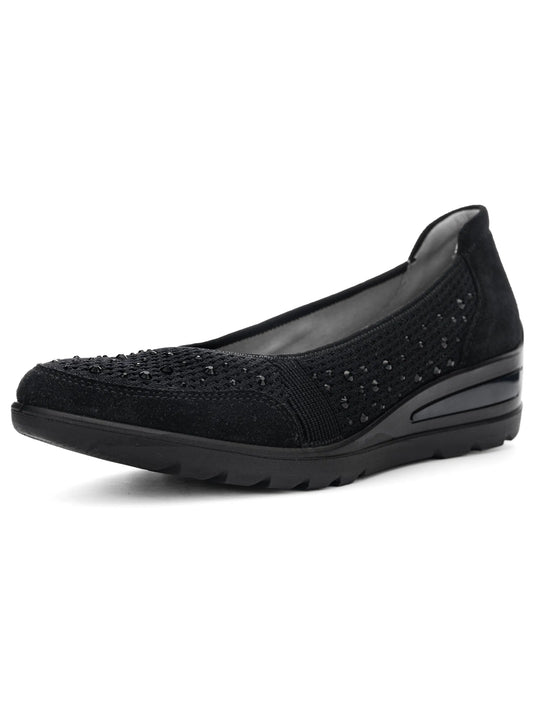Ara Women's Zurich Court Shoes Black Sparkle
