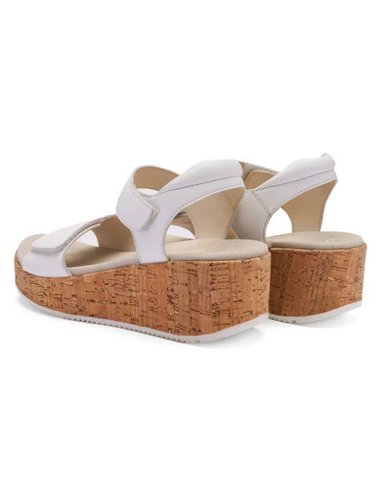 Ara Women's Rimini 12-51502 Wedge Sandal White Ara Women's Rimini 12-51502 Wedge Sandal White
