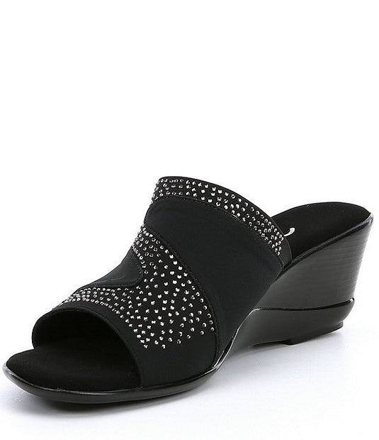 Onex Women's Shadow Embellished Wedge Slide Black