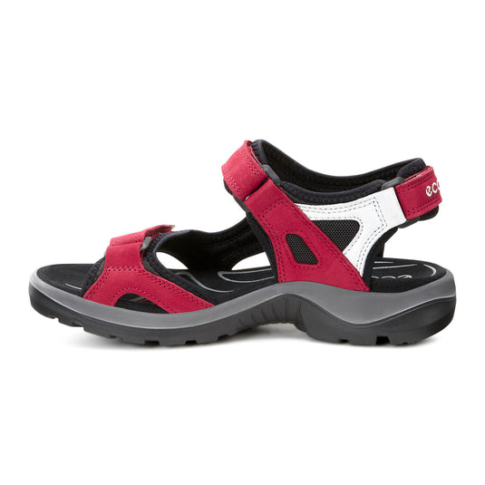 Ecco Women's Yucatan Sandals Chili Red Concrete Black Ecco Women's Yucatan Sandals Chili Red Concrete Black