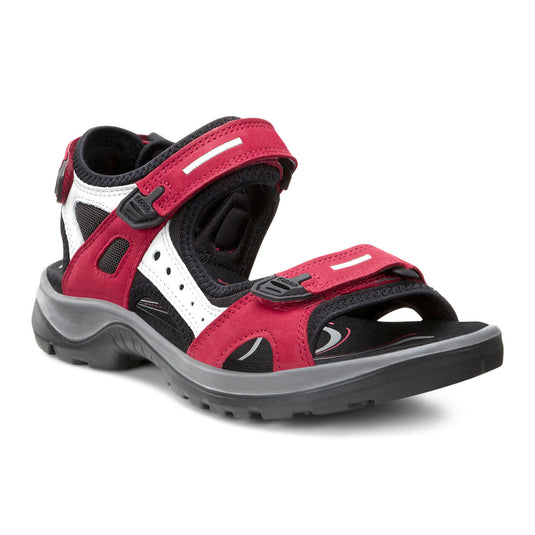 Ecco Women's Yucatan Sandals Chili Red Concrete Black Ecco Women's Yucatan Sandals Chili Red Concrete Black