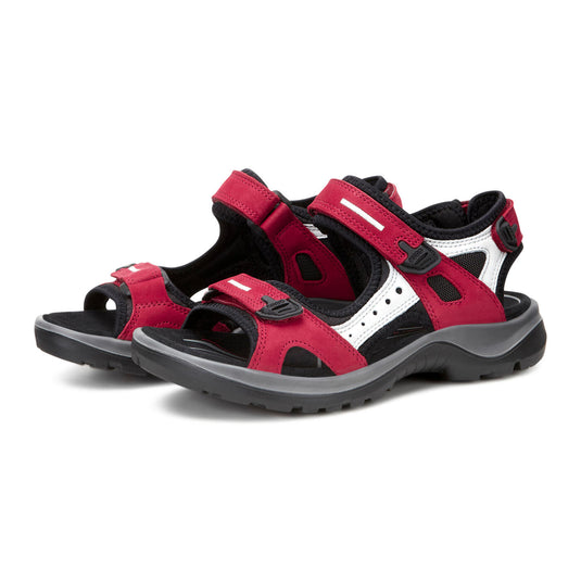 Ecco Women's Yucatan Sandals Chili Red Concrete Black Ecco Women's Yucatan Sandals Chili Red Concrete Black