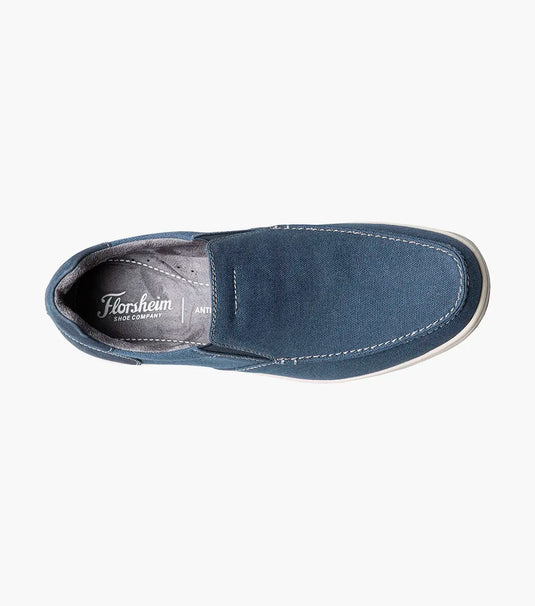 Florsheim Men's Lakeside Canvas Moc Toe Slip On Navy Florsheim Men's Lakeside Canvas Moc Toe Slip On Navy