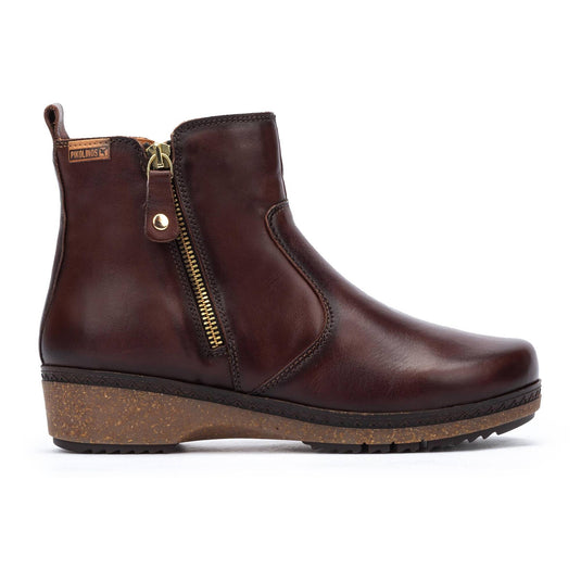 Pikolinos Granada Leather Women’s Ankle Boots With Zip Shoes Caoba Pikolinos Granada Leather Women’s Ankle Boots With Zip Shoes Caoba
