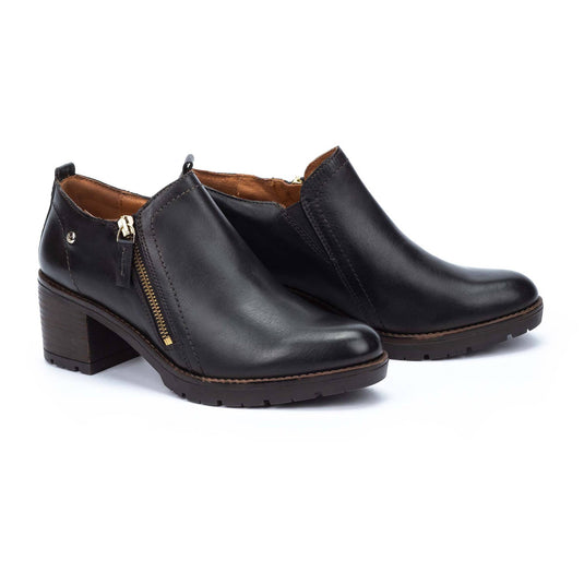Pikolinos Women's Llanes Black Booties With Mid Heel Pikolinos Women's Llanes Black Booties With Mid Heel