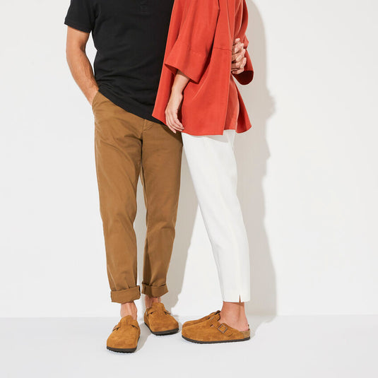 Birkenstock Sandals Boston Mink Suede Leather