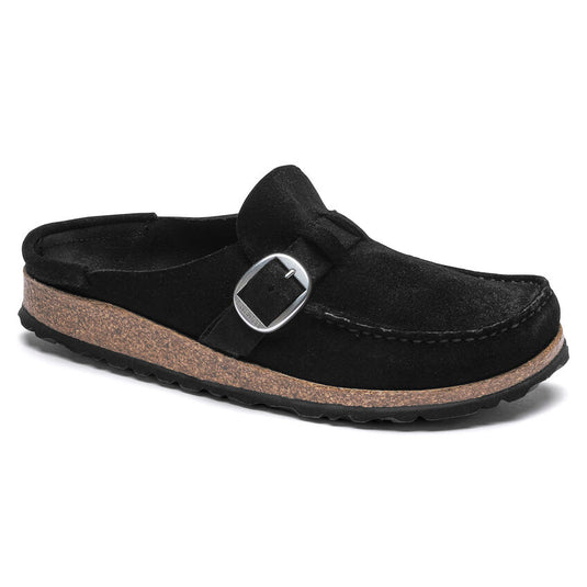 Birkenstock Women's Buckley Black Suede Leather Birkenstock Women's Buckley Black Suede Leather