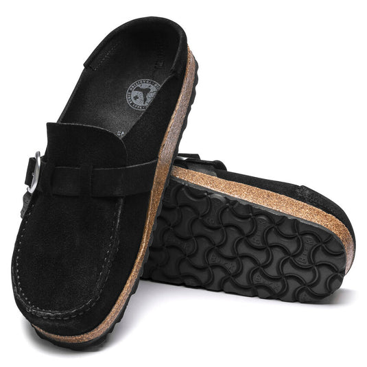 Birkenstock Women's Buckley Black Suede Leather Birkenstock Women's Buckley Black Suede Leather