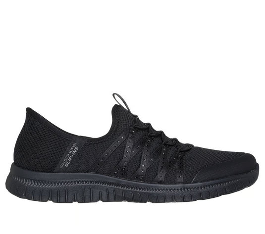 Skechers Women's Virtue Stunner Hands Free Slip-Ins Sneaker Black Skechers Women's Virtue Stunner Hands Free Slip-Ins Sneaker Black