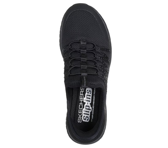 Skechers Women's Virtue Stunner Hands Free Slip-Ins Sneaker Black Skechers Women's Virtue Stunner Hands Free Slip-Ins Sneaker Black