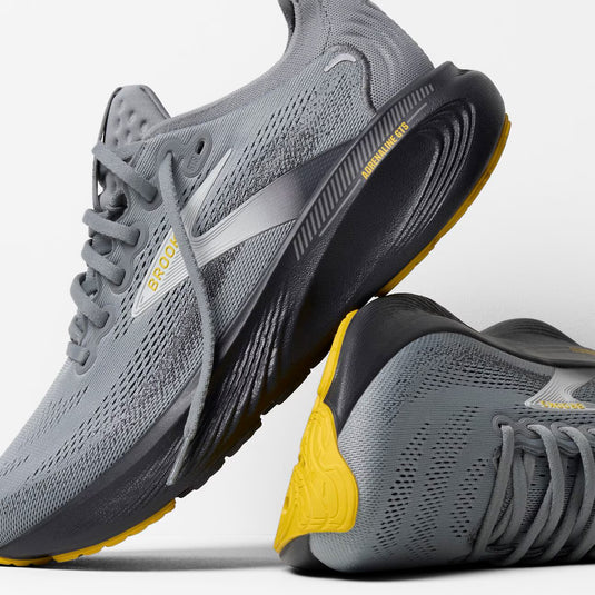 Brooks Men's Adrenaline GTS 25 Sneaker Primer Grey/Ebony/Jasmin Brooks Men's Adrenaline GTS 25 Sneaker Primer Grey/Ebony/Jasmin