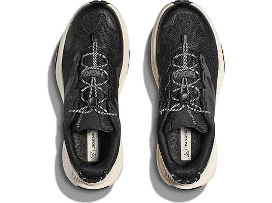 Hoka One One Mens Transport Trail Sneaker Black/ Alabaster Hoka One One Mens Transport Trail Sneaker Black/ Alabaster