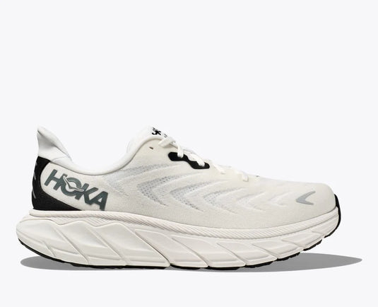 HOKA One One Men's Arahi 6 Sneaker Blanc de Blanc/Steel Wool HOKA One One Men's Arahi 6 Sneaker Blanc de Blanc/Steel Wool