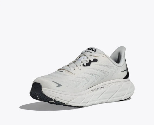 HOKA One One Men's Arahi 6 Sneaker Blanc de Blanc/Steel Wool HOKA One One Men's Arahi 6 Sneaker Blanc de Blanc/Steel Wool