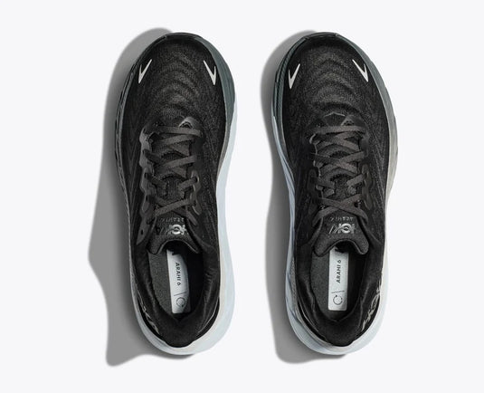 HOKA One One Men's Arahi 6 Sneaker Black/White HOKA One One Men's Arahi 6 Sneaker Black/White