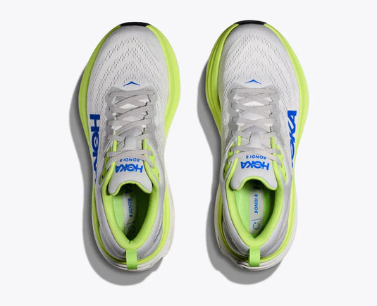 Hoka One One Men's Bondi 8 Sneakers Stardust/Lettuce Hoka One One Men's Bondi 8 Sneakers Stardust/Lettuce