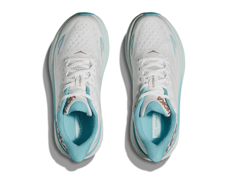 Hoka One One Women's Clifton 9 Sneaker FROST/ROSE GOLD Hoka One One Women's Clifton 9 Sneaker FROST/ROSE GOLD