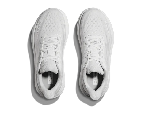 Hoka One One Women's Clifton 9 Sneaker WHITE / WHITE Hoka One One Women's Clifton 9 Sneaker WHITE / WHITE