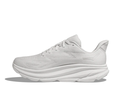 Hoka One One Women's Clifton 9 Sneaker WHITE / WHITE
