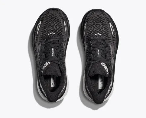 Hoka One One Women's Clifton 9 Sneaker Black/White Hoka One One Women's Clifton 9 Sneaker Black/White