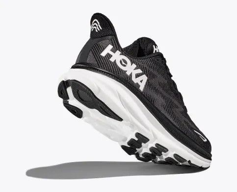 Hoka One One Women's Clifton 9 Sneaker Black/White Hoka One One Women's Clifton 9 Sneaker Black/White