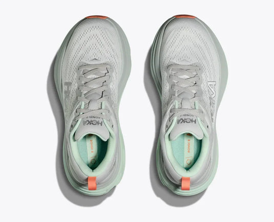 Hoka One One Women's Bondi 8 Sneaker Stardust/ Aqua Breeze Hoka One One Women's Bondi 8 Sneaker Stardust/ Aqua Breeze