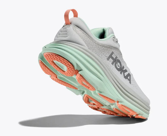 Hoka One One Women's Bondi 8 Sneaker Stardust/ Aqua Breeze