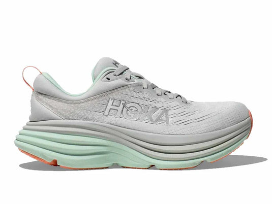 Hoka One One Women's Bondi 8 Sneaker Stardust/ Aqua Breeze Hoka One One Women's Bondi 8 Sneaker Stardust/ Aqua Breeze