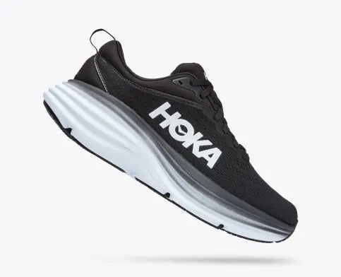Hoka One One Women's Bondi 8 Sneaker Black/White Hoka One One Women's Bondi 8 Sneaker Black/White