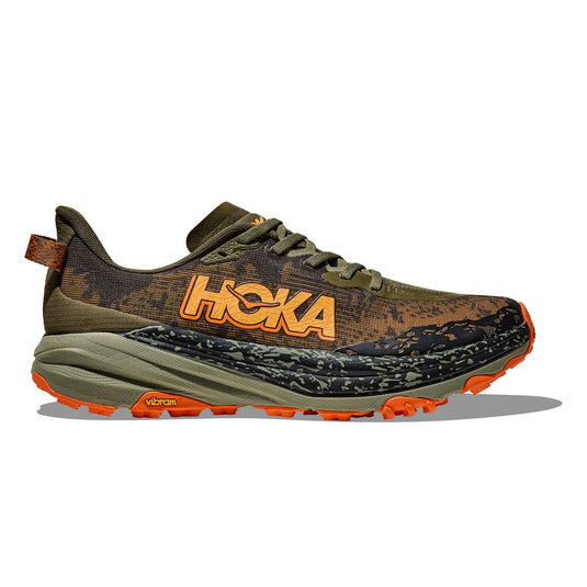 HOKA Men's Speedgoat 6 Trail Shoe Antique Olive/Squash HOKA Men's Speedgoat 6 Trail Shoe Antique Olive/Squash