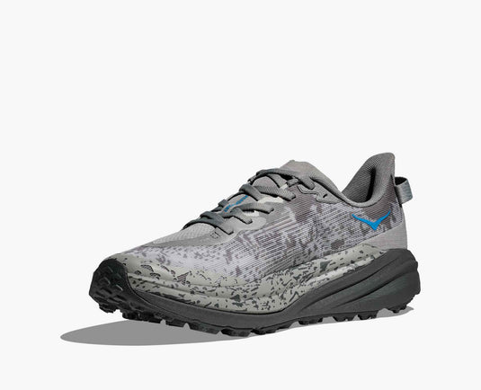 HOKA Men's Speedgoat 6 Trail Shoe Galactic Grey / Hoka Blue