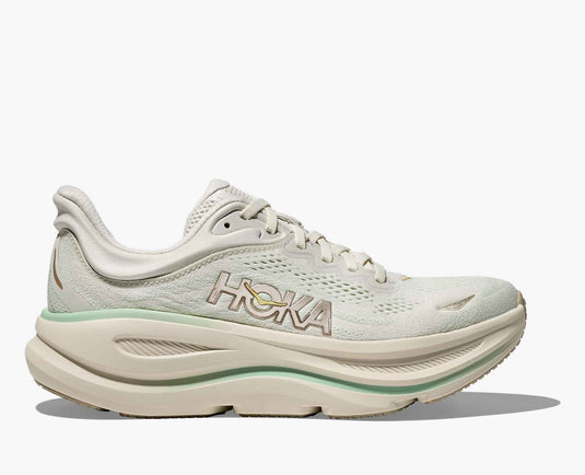 Hoka One One Women's Bondi 9 Sneaker Truffle Salt / Sea Glass Hoka One One Women's Bondi 9 Sneaker Truffle Salt / Sea Glass