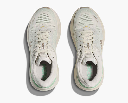 Hoka One One Women's Bondi 9 Sneaker Truffle Salt / Sea Glass Hoka One One Women's Bondi 9 Sneaker Truffle Salt / Sea Glass