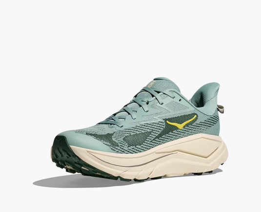 Hoka One One Men's Challenger 8 Trail Running Sneaker Jade / Truffle salt Hoka One One Men's Challenger 8 Trail Running Sneaker Jade / Truffle salt