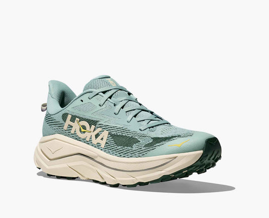 Hoka One One Men's Challenger 8 Trail Running Sneaker Jade / Truffle salt