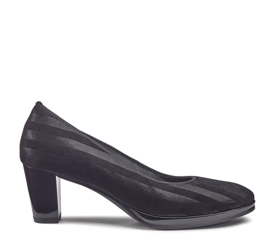 Ara Women's Ophelia (Fashion) Pump 50mm Suede Black Stripe Ara Women's Ophelia (Fashion) Pump 50mm Suede Black Stripe