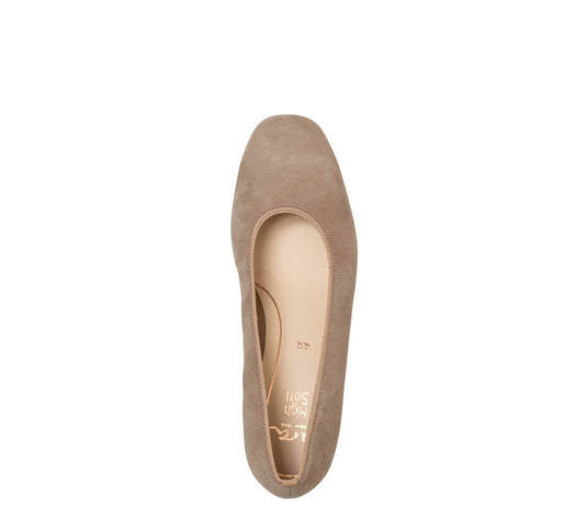 Ara Gabrielle SP Women's Block Heel Pump 35mm Sand Kid Suede Camel "Konfettikid" Heel Ara Gabrielle SP Women's Block Heel Pump 35mm Sand Kid Suede Camel "Konfettikid" Heel