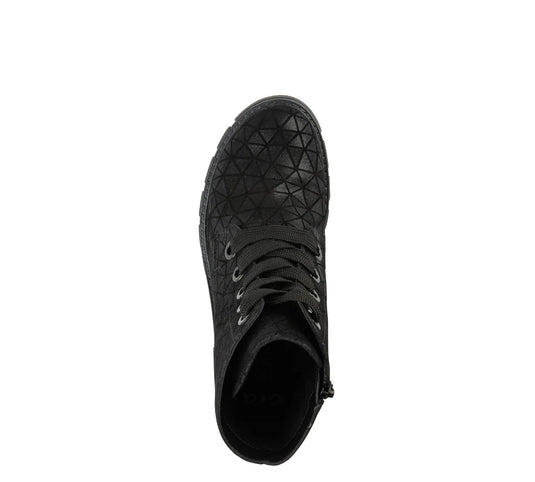 Ara Women's Dover Ankle Lace Boots Black Printed Leather Ara Women's Dover Ankle Lace Boots Black Printed Leather