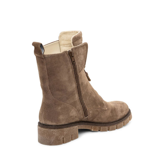 Ara Deon Women's Lug Sole Front & Inside Zip Boot sesame suede Ara Deon Women's Lug Sole Front & Inside Zip Boot sesame suede