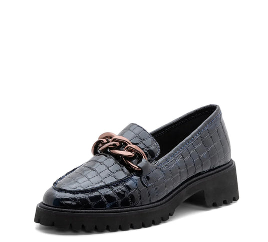 Ara Women's Kent 2.0 Slip On Loafer Navy Patent Leather Ara Women's Kent 2.0 Slip On Loafer Navy Patent Leather