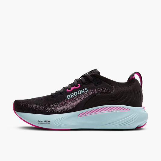 Brooks Women's Adrenaline GTS 25 Sneaker Black/Cyber Pink/Iced Aqua