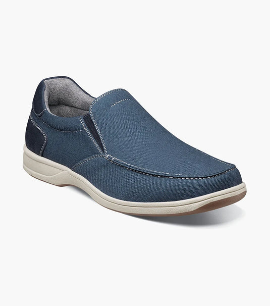 Florsheim Men's Lakeside Canvas Moc Toe Slip On Navy Florsheim Men's Lakeside Canvas Moc Toe Slip On Navy